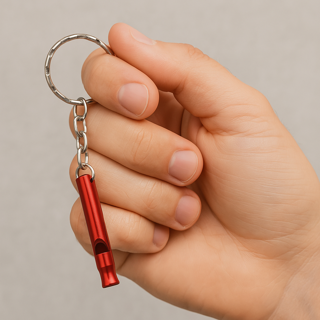 Apito em Metal Chaveiro Acampamentos Emergência Caminhada Camping