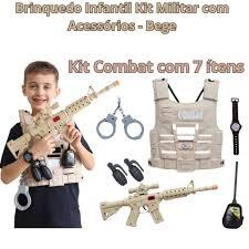 Kit Brinquedo Policial com Rifle e Acessórios para criança
