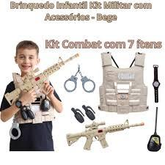 Kit Brinquedo Policial com Rifle e Acessórios para criança