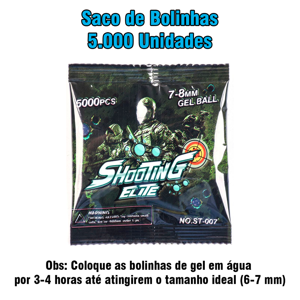 Arminha Bolinha Gel Desert Eagle Glock Automatica Eletrica Pente Alongado Com Lanterna e Silenciador