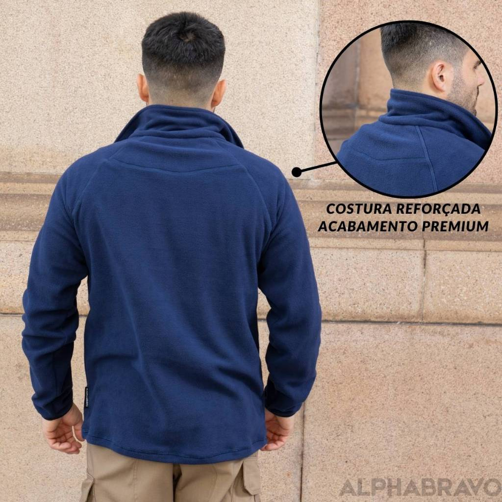 Casaco Masculino Agasalho Fleece Microfibra Soft Quente Elegante Esportivo Básico