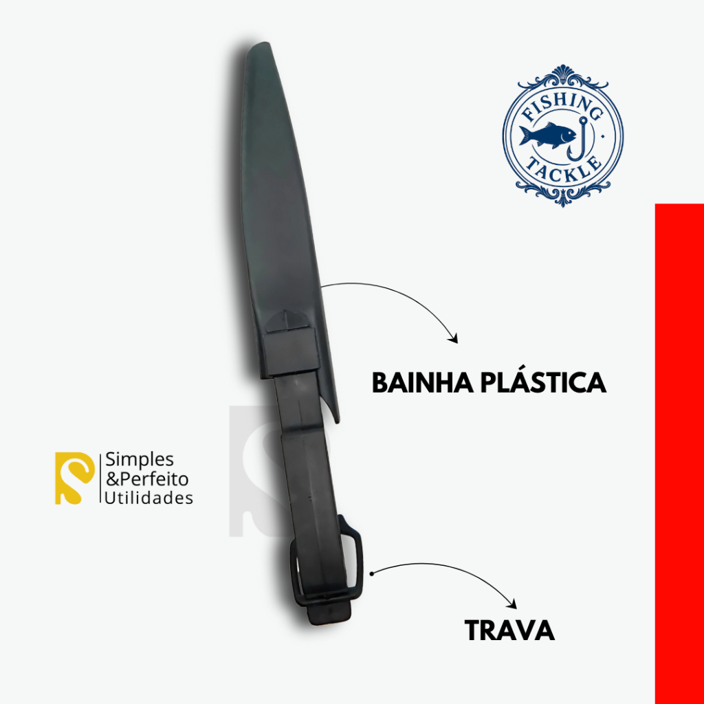 Faca de Pesca Fileteira Flutuante com Descamador de Peixe Escamador Pescadores Profissional