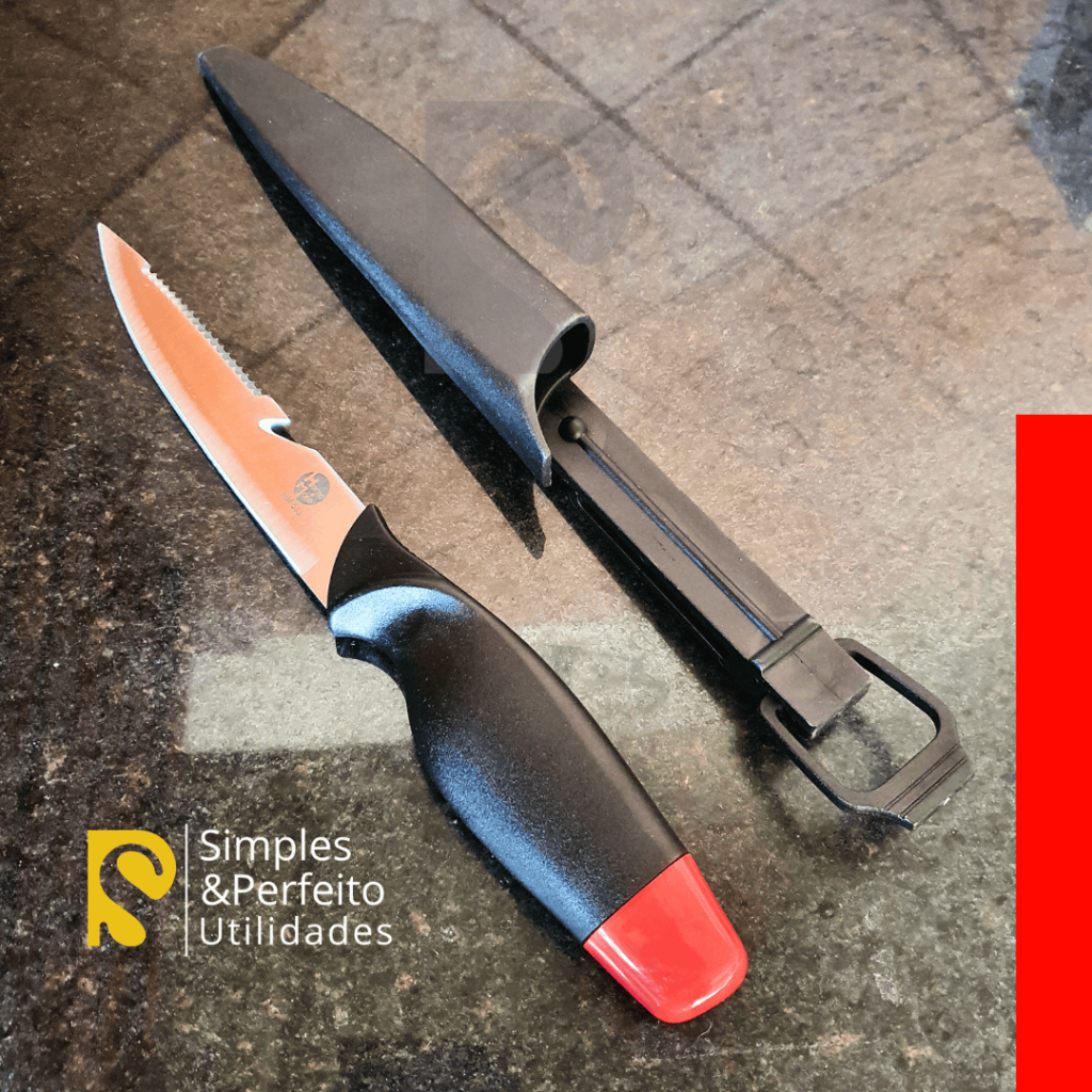 Faca de Pesca Fileteira Flutuante com Descamador de Peixe Escamador Pescadores Profissional