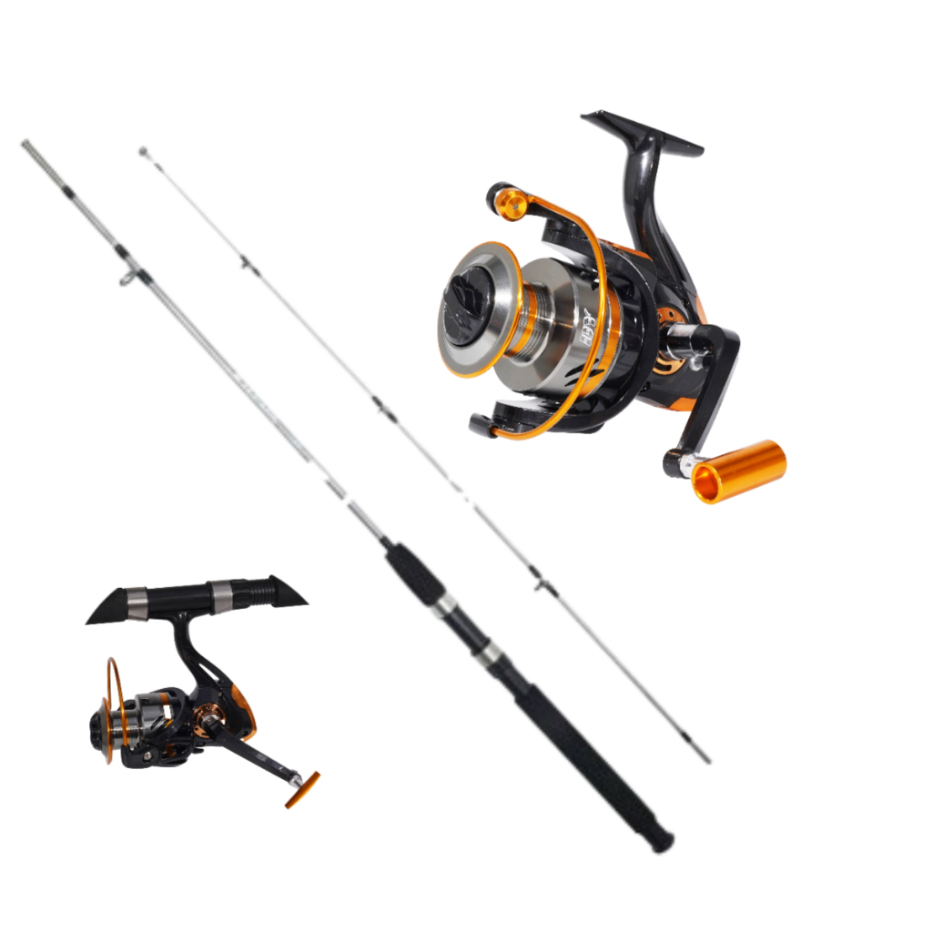 vara de pesca Joyfox Kit Vara Molinete1,8m + Carretel Molinete Dc7000 12+1 Rolamentos