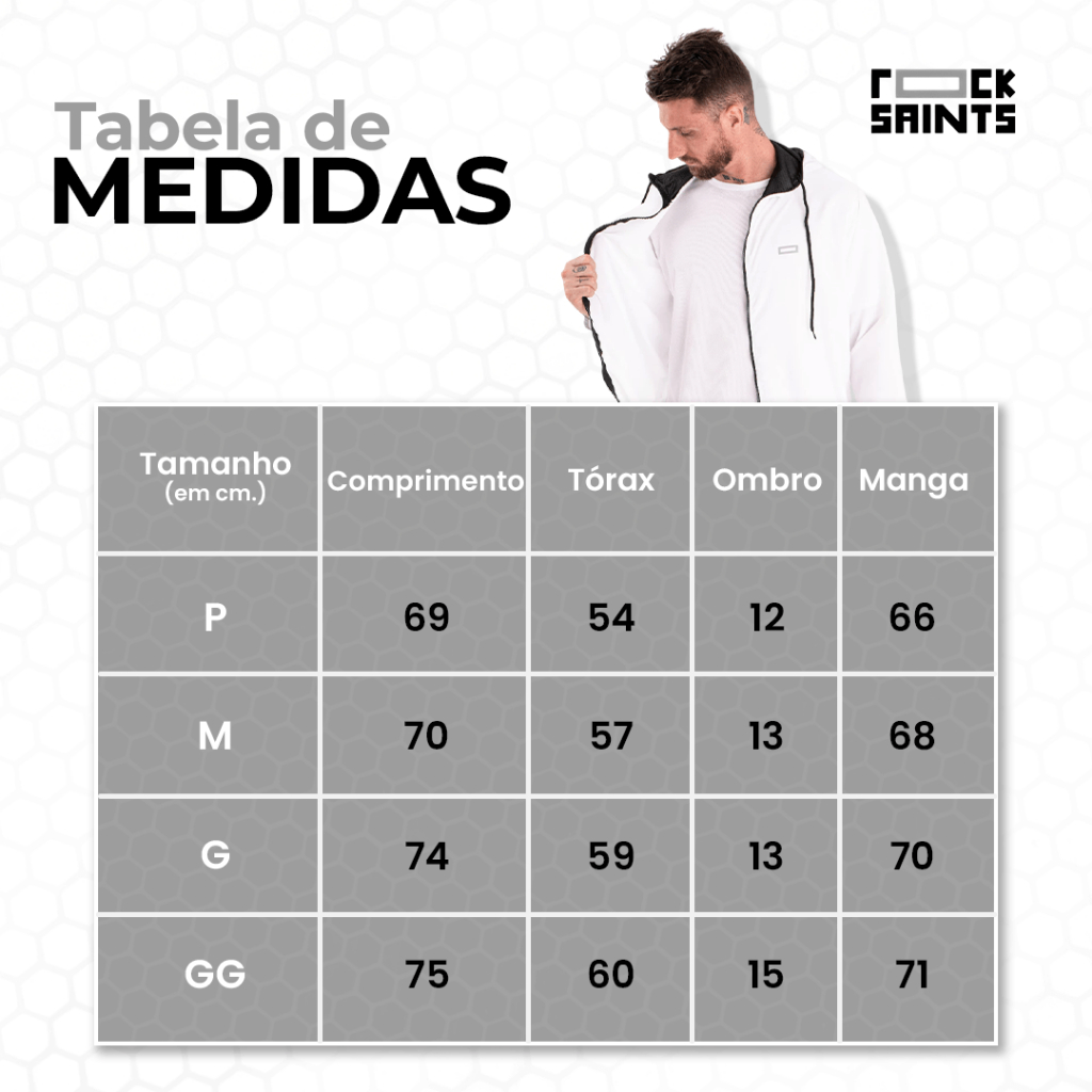 Corta Vento Masculina Impermeável Semi Forrada PRETO Rock Saints