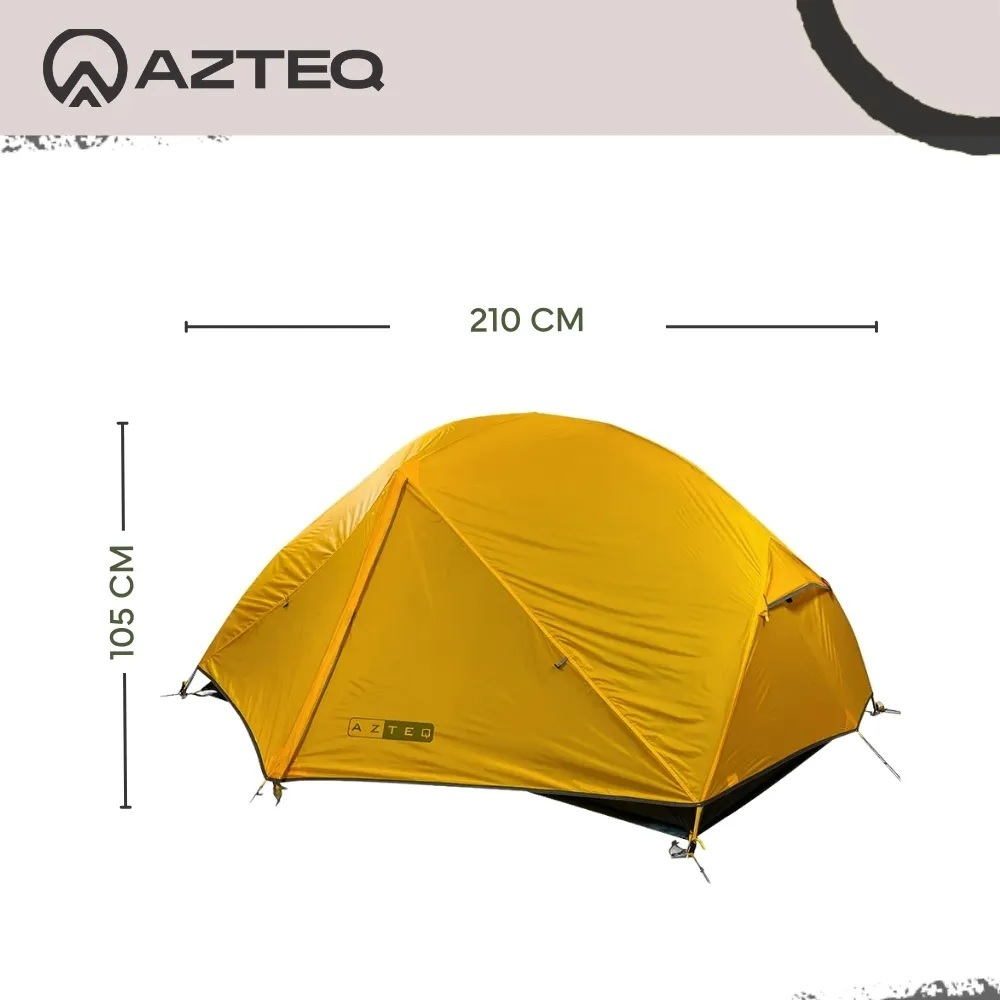 Barraca de Camping 2 Pessoas Viento Azteq 6000mm com Sobreteto