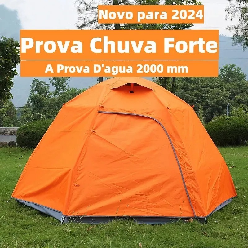 Barraca De Acampamento Automático Grande Para Camping 5-8 Lugares Ventilacao 270*270*150cm Portátil A Prova D'agua Dois