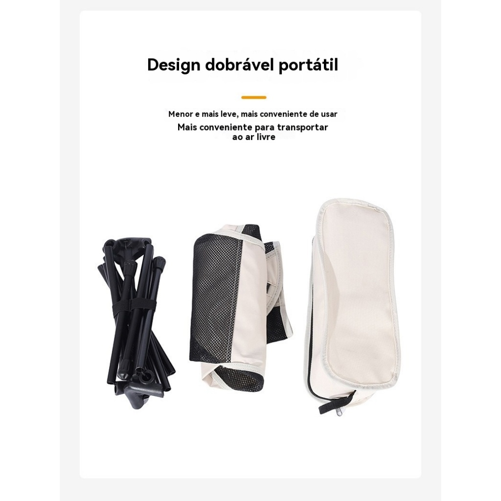 Cadeira portátil para acampamento, cadeira dobrável portátil destacável em tecido Oxford, cadeira de acampamento ao ar