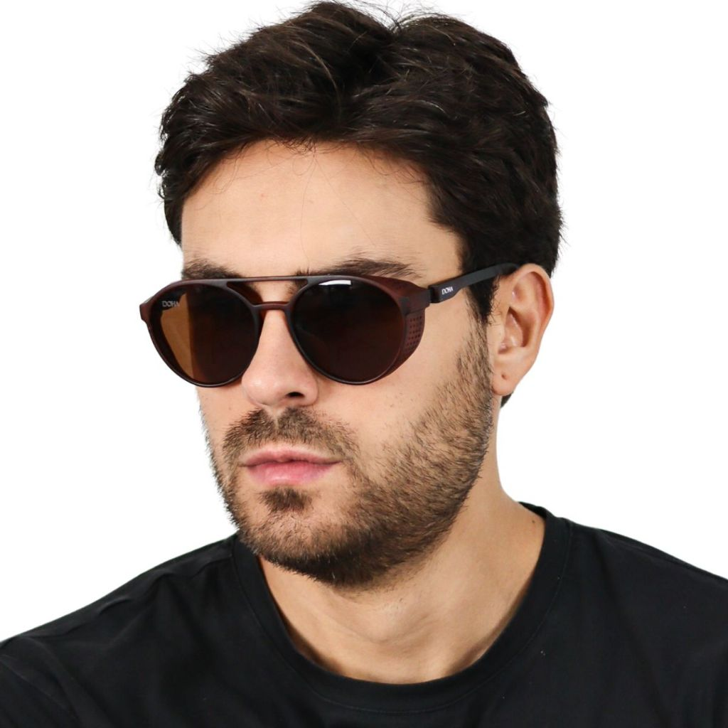 Óculos De Sol Redondo Original Masculino Moderno Boss Doha Glasses