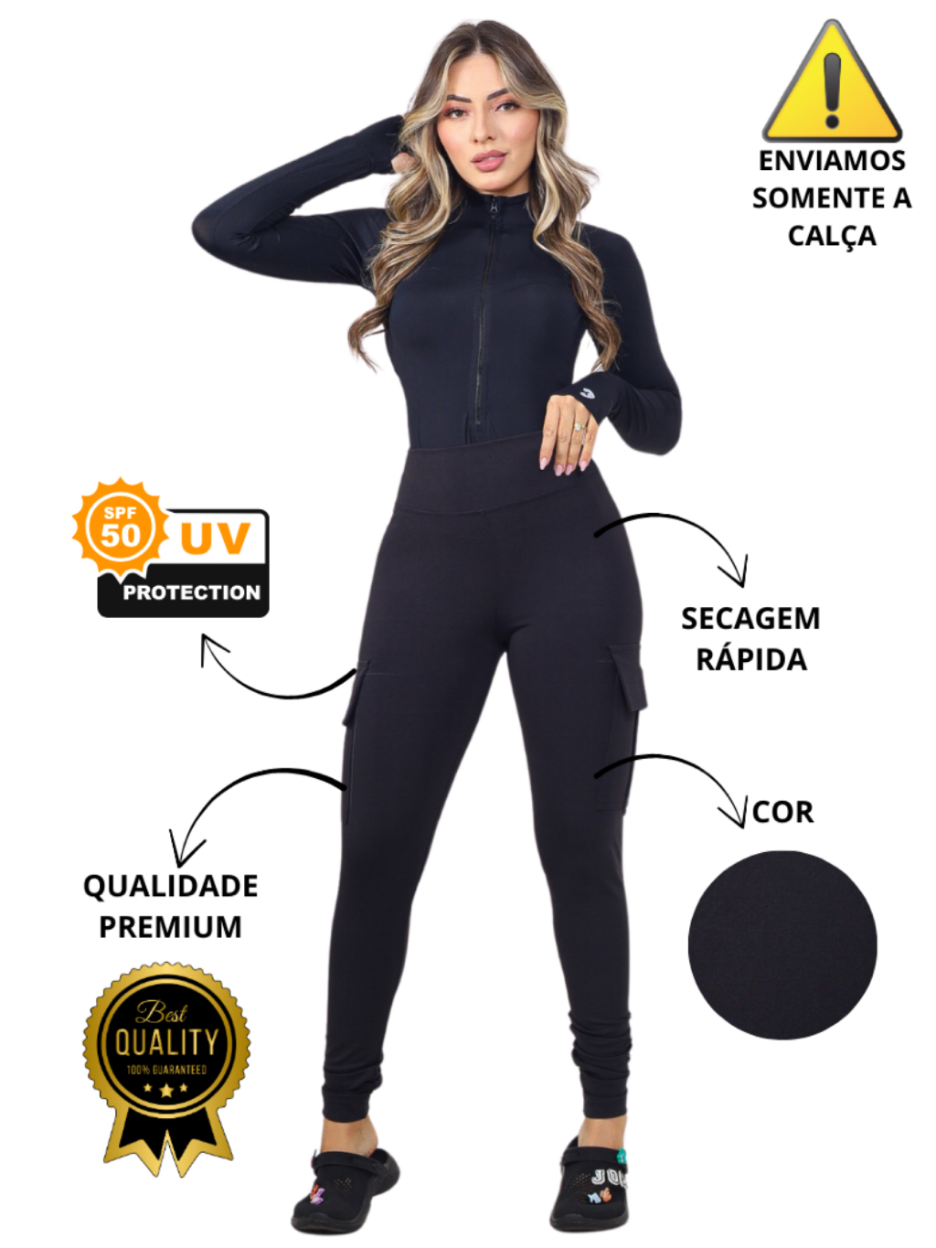 Calça Feminina para Aventura Pesca, Camping e Caça e Proteção Solar Fator 50