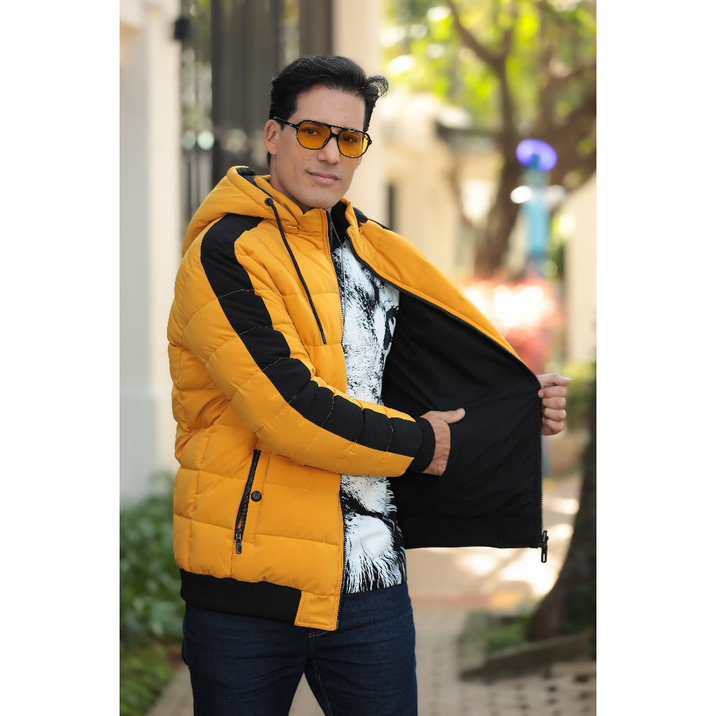 Jaqueta Bobojaco Casaco Forrada Frio Peluciada PUFFER Outono Neve Frio Impermeável Intenso Com Punho Gominho Que