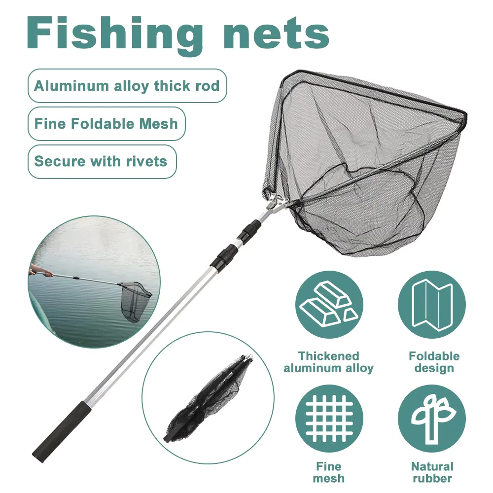 Passaguá Retrátil Para Pesca E Capura de Camarão Dobrável Alumínio 1,70 Metros