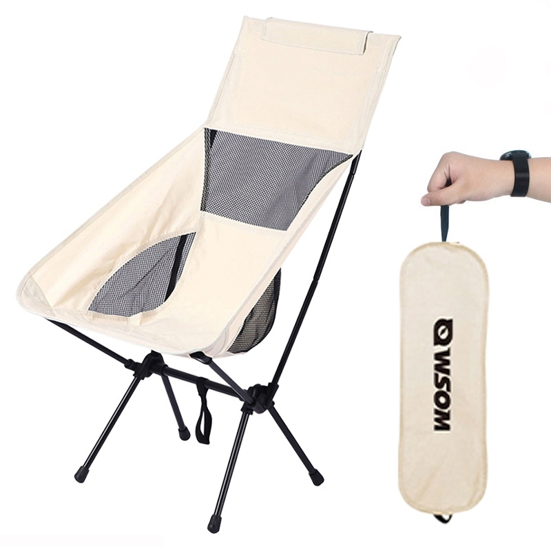 Cadeira Em Alumínio Portátil Dobrável Oxford 600D Ultraleve Praia Camping Pesca Com Bolsa Bask