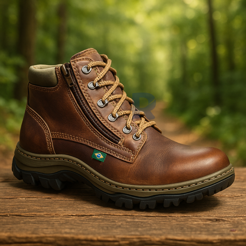 Bota Segurança coturno Botina Unissex Masculina Feminina Confortável Com CA Couro Legitimo