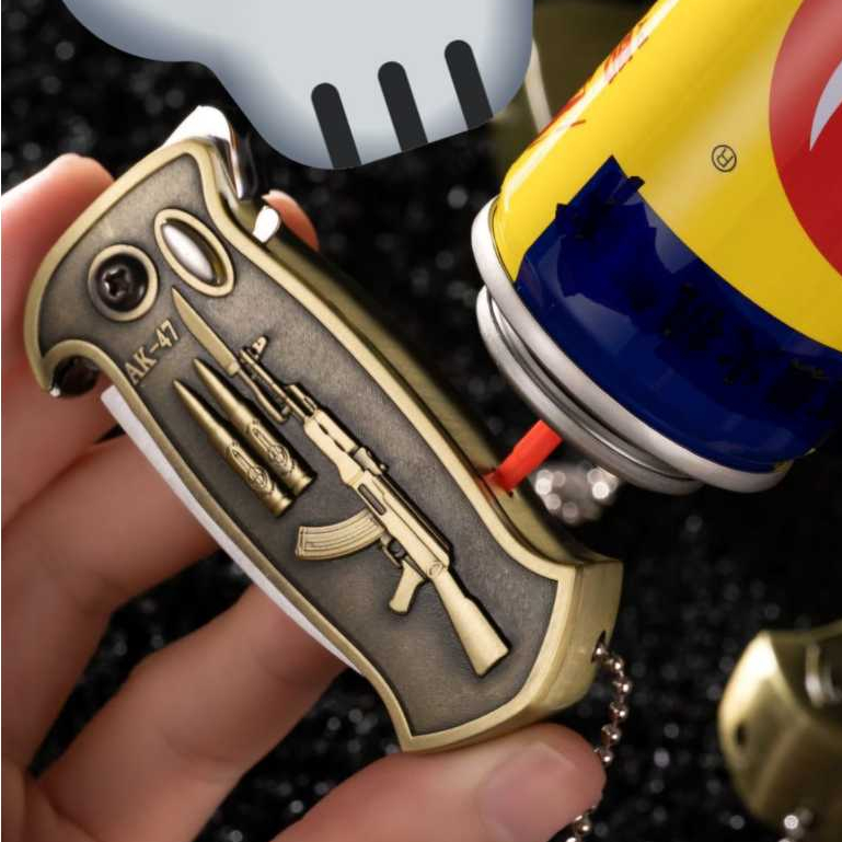 Acendedor Multifuncional à Prova de Vento com Abridor de Garrafas Canivete Camping Dobrável(sem gas)