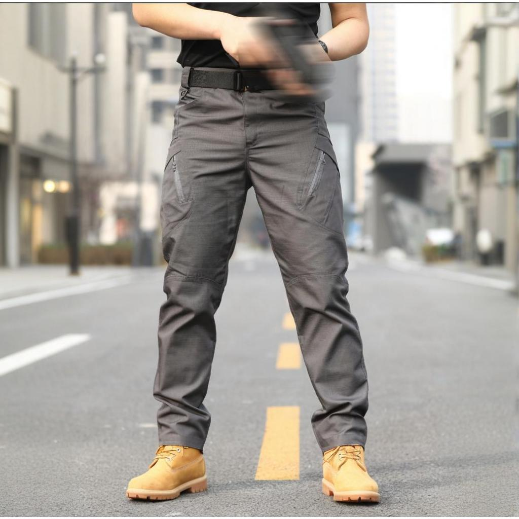 Calça Cargo Trilha Outdoor Masculina Calça Tática à Prova de Vento e Água com Bolsos Múltiplos
