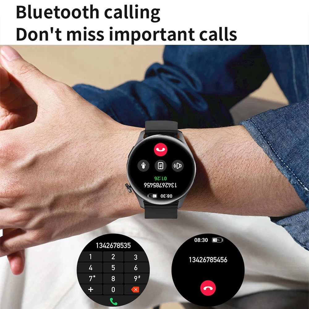 2025 relógio inteligente M18 tela sensível ao toque esportes chamada smartwatch masculino para android