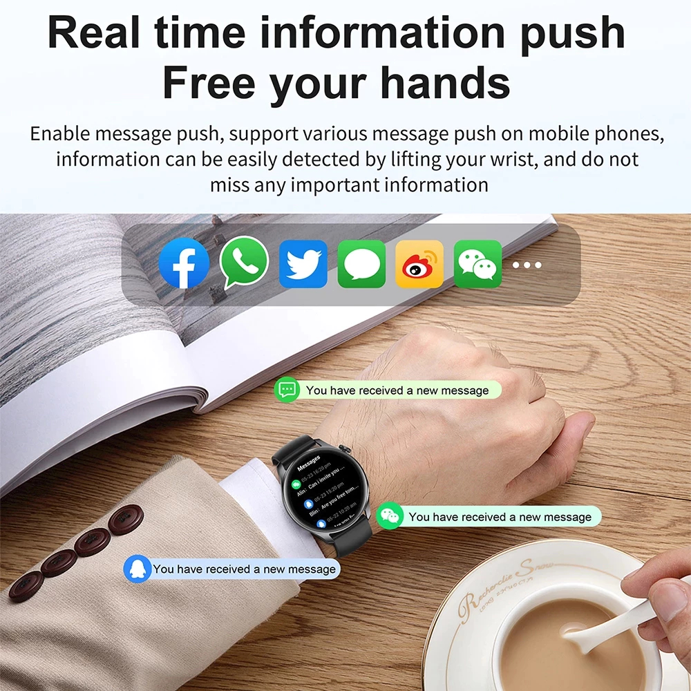 2025 relógio inteligente M18 tela sensível ao toque esportes chamada smartwatch masculino para android