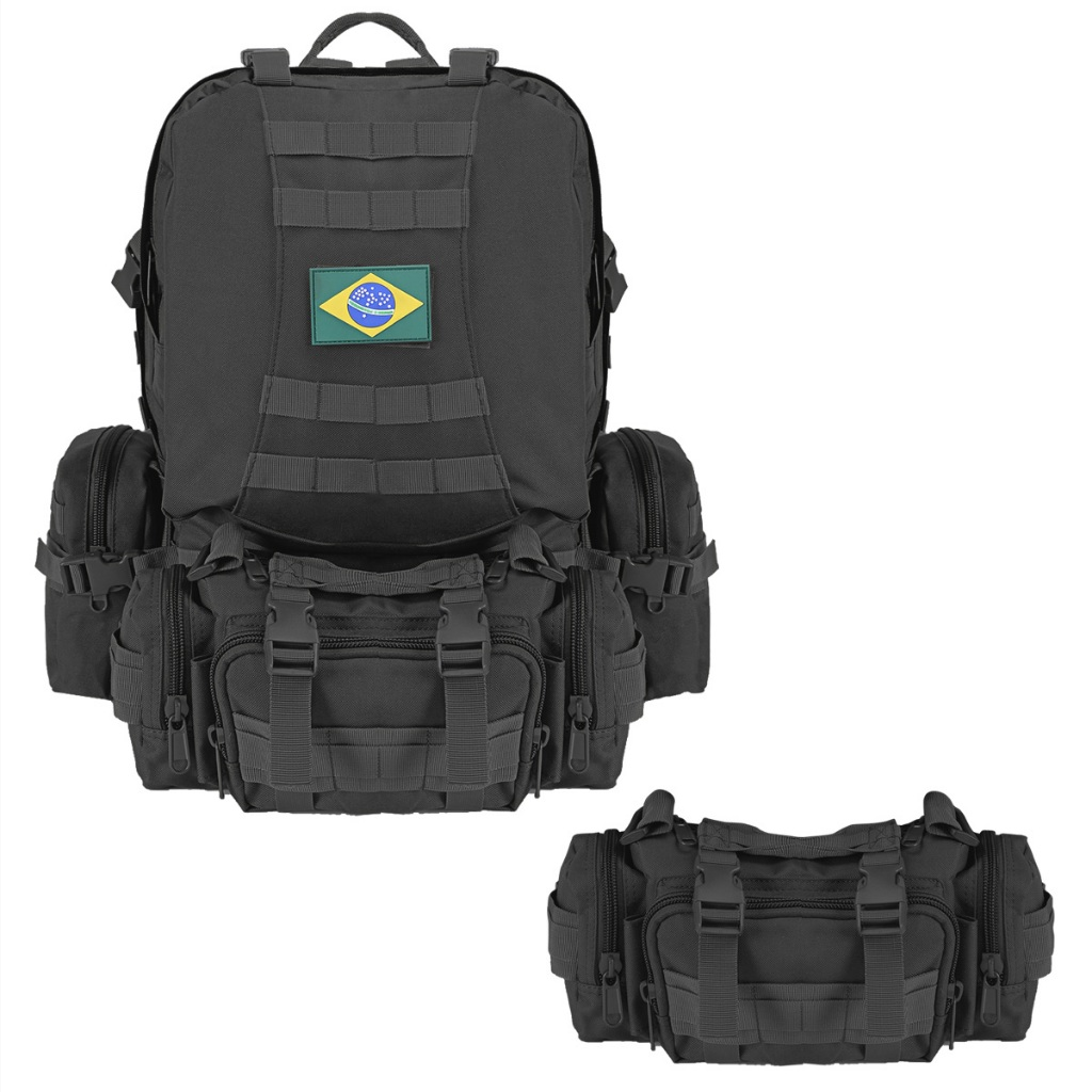 New Hawaii 55L Mochila Militar Tática Masculina,Mochila Grande para Acampamento Destacável