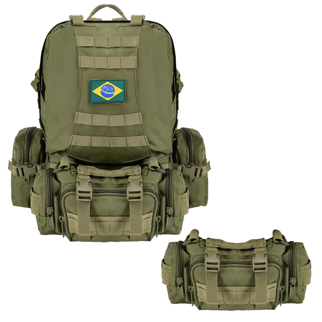 New Hawaii 55L Mochila Militar Tática Masculina,Mochila Grande para Acampamento Destacável