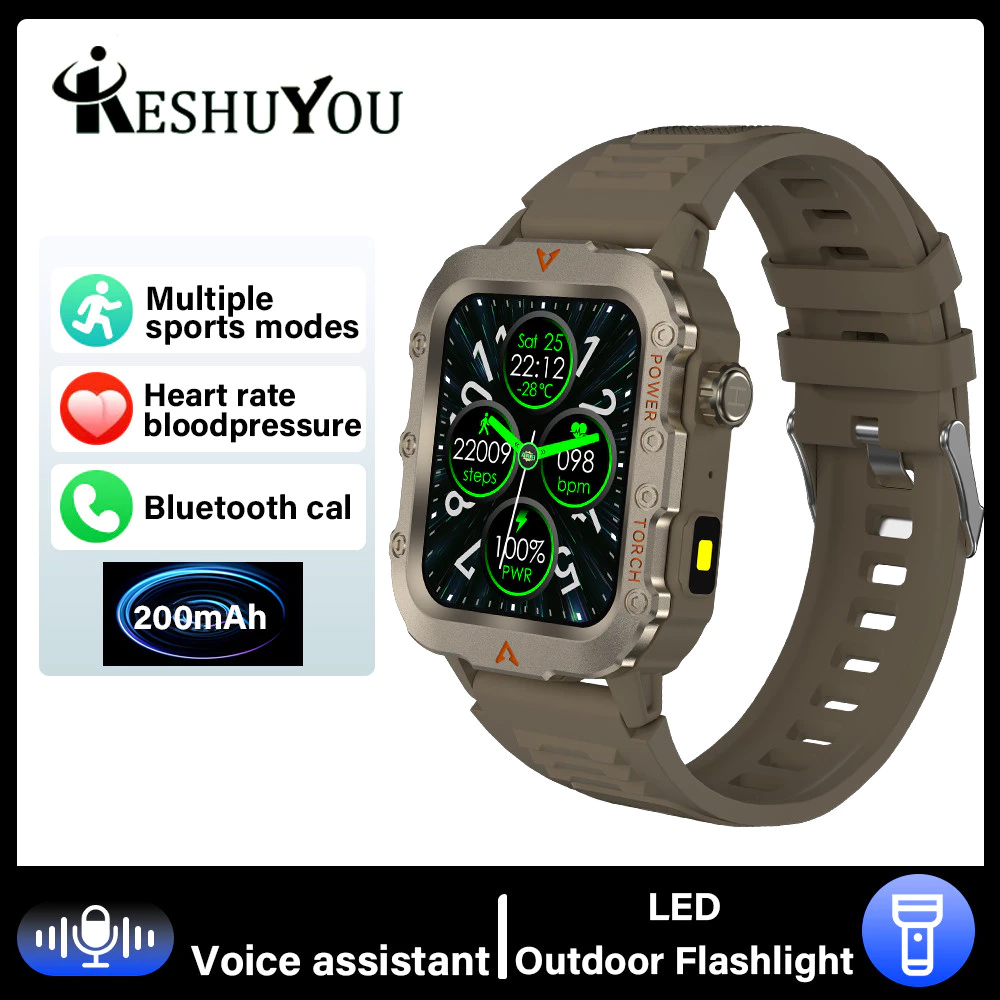 Smartwatch Esportivo LAXASFIT Tela1.71 Oxigênio no Sangue Bluetooth Relógio Multi Esporte Lanterna