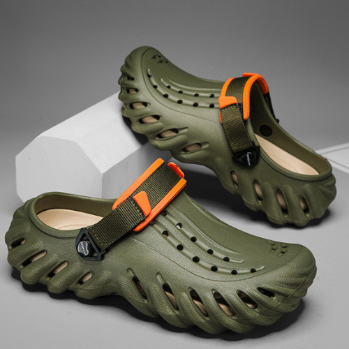 Nova Sandália Echo antiderrapante Sola Grossa Antiderrapante EVA Moda Bico Redondo