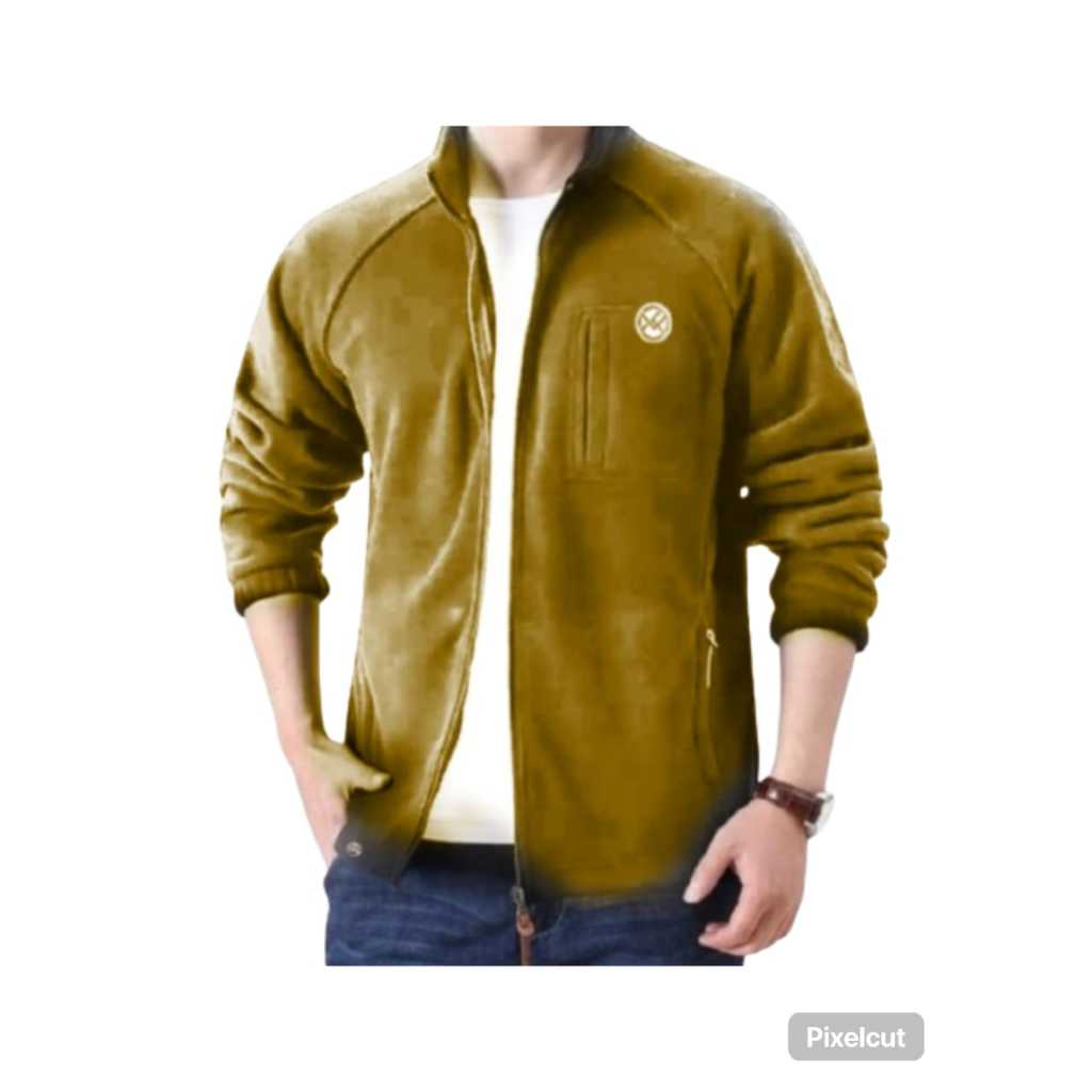 Agasalho Jaqueta Fleece Masculino Térmico Light Trekking Marrom Claro