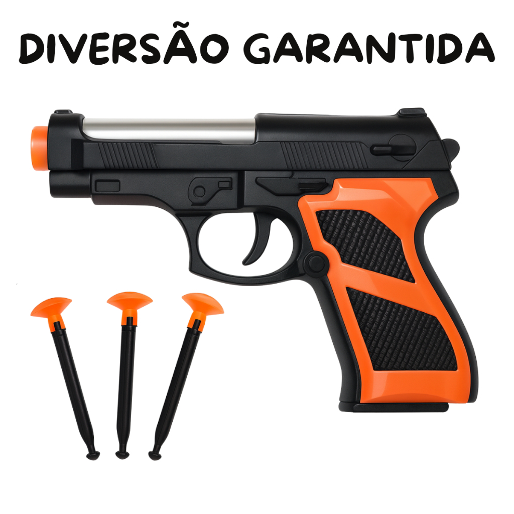 KIT C/ 5 Arminha de Brinquedo Lança Dardos Colantes Criança Menino