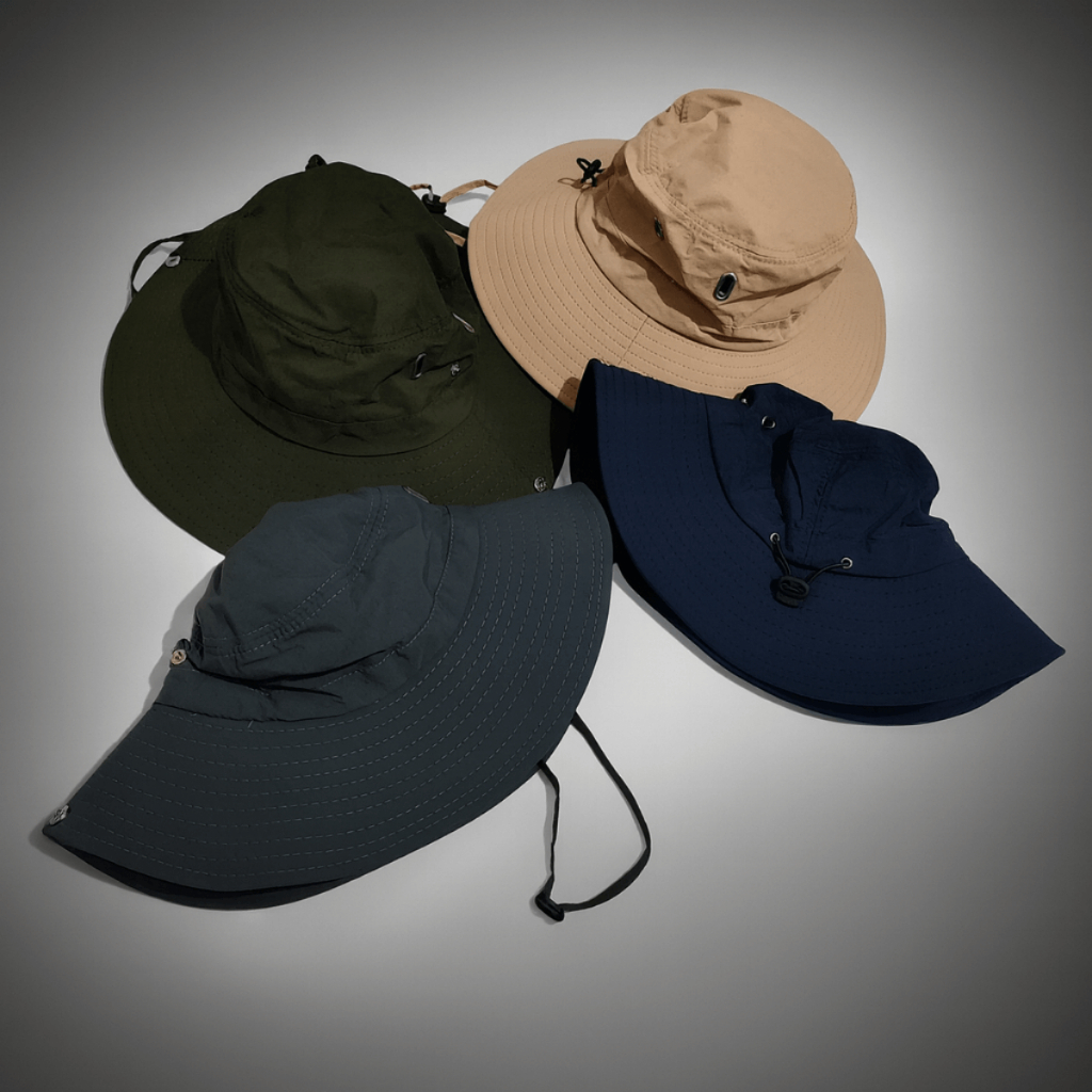 Chapéu de Sol Trilha Camping Masculino Feminino Tactel Proteção UV 50+ Dobrável Chapeu Camping