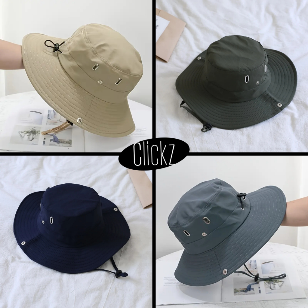 Chapéu de Sol Trilha Camping Masculino Feminino Tactel Proteção UV 50+ Dobrável Chapeu Camping