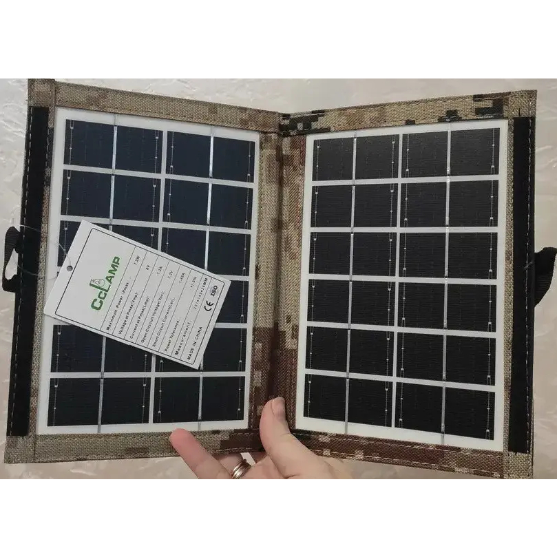 Painel Solar Portatil 7.2W/6V 29x20 Dobravel Carregador Energia Fotovoltaica Para Celular SmartPhone