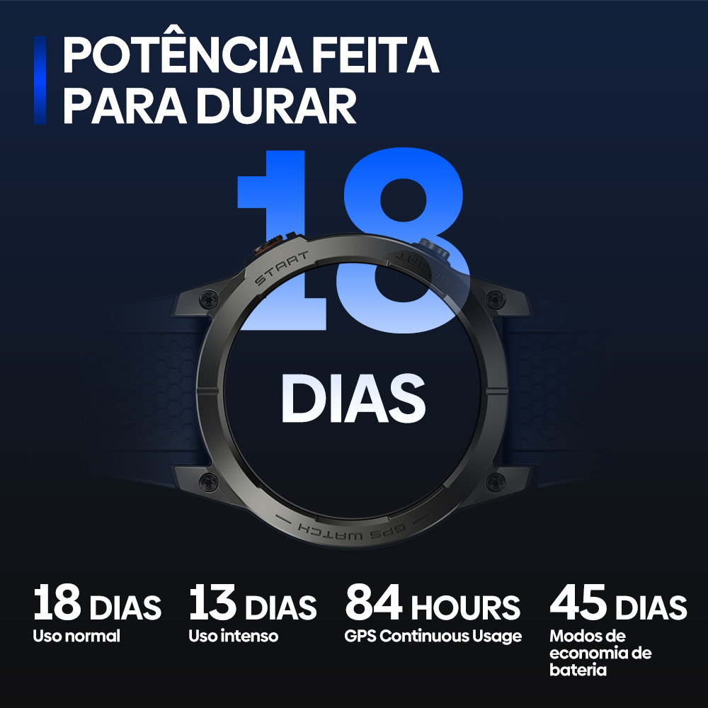 Zeblaze Stratos 3 PRO Smartwatch AMOLED 1.43" esportes Relógio Inteligente GPS 18 dia de espera IP68