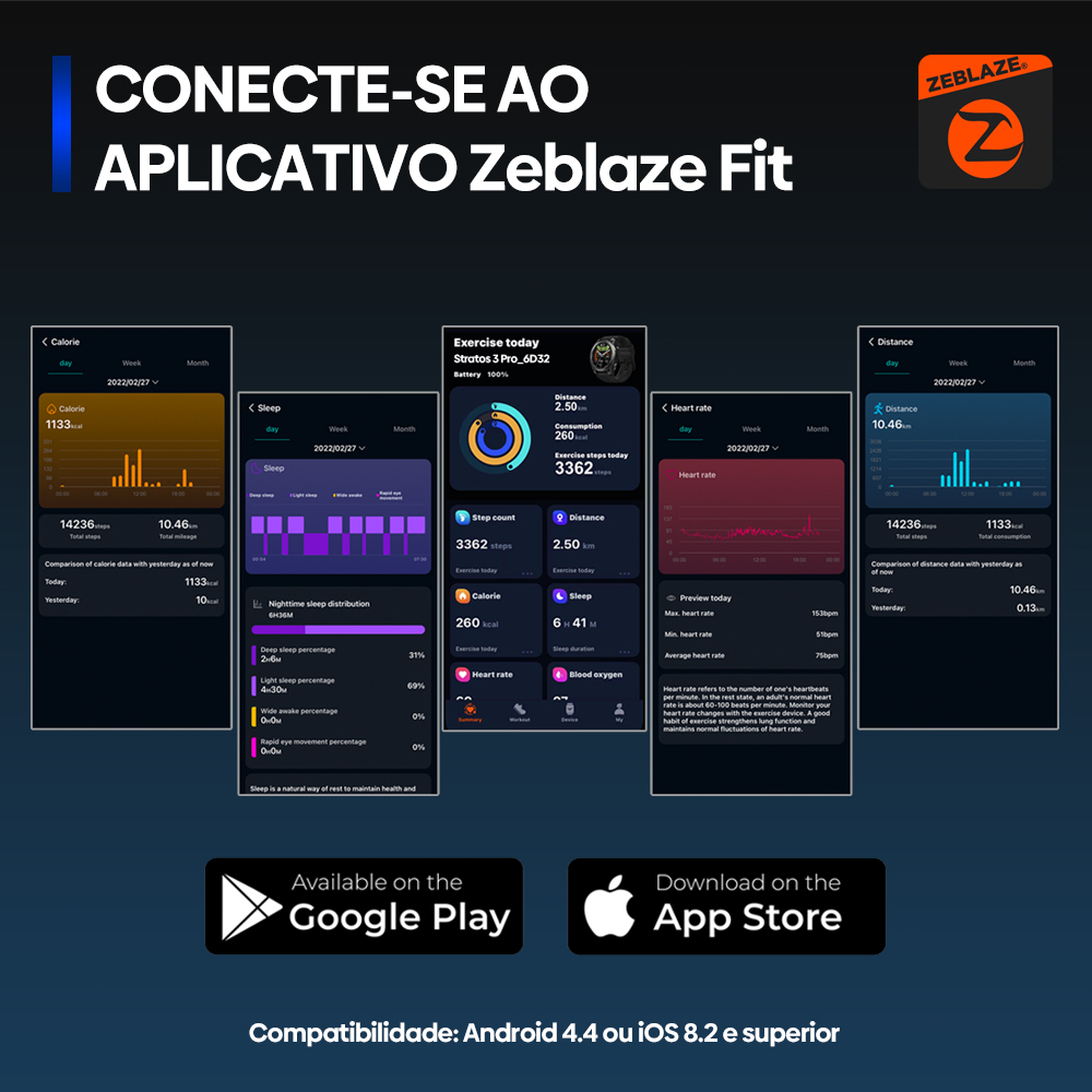 Zeblaze Stratos 3 PRO Smartwatch AMOLED 1.43" esportes Relógio Inteligente GPS 18 dia de espera IP68