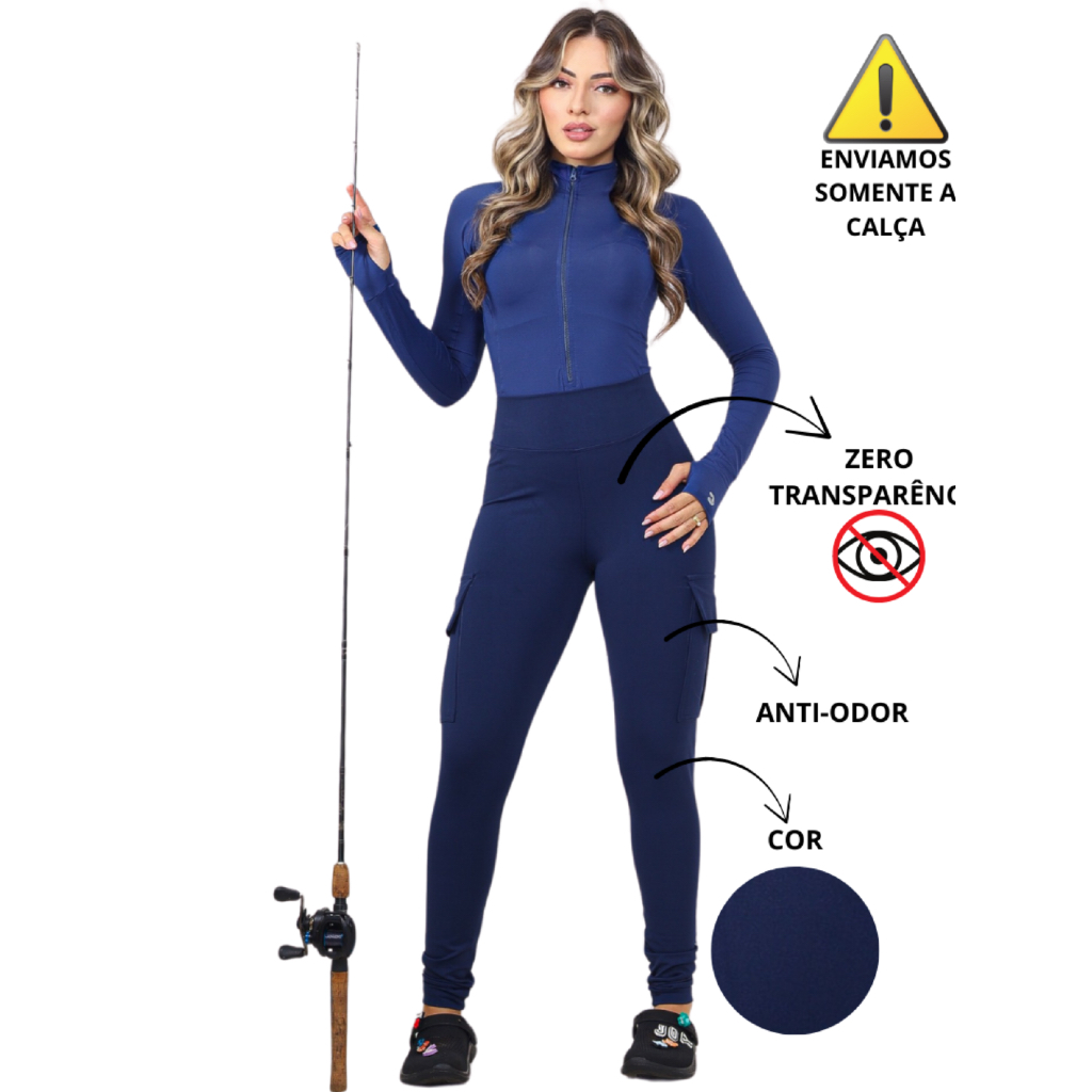 Calça Feminina para Aventura Pesca, Camping e Caça e Proteção Solar Fator 50