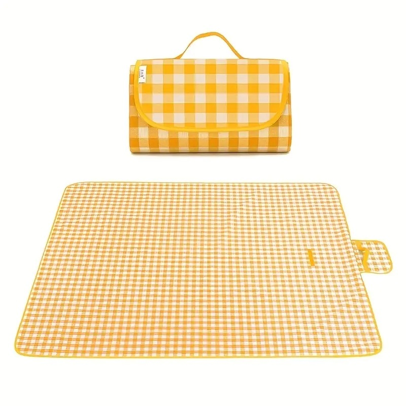 Tapete Piquenique Portátil Dobrável 200X200cm Impermeavel À Prova De Umidade Prático Fácil Transporte Para Praia Camping