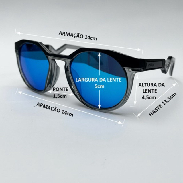 Óculos de Sol Redondo Lente Espelhado Esportivo - Proteção UV400