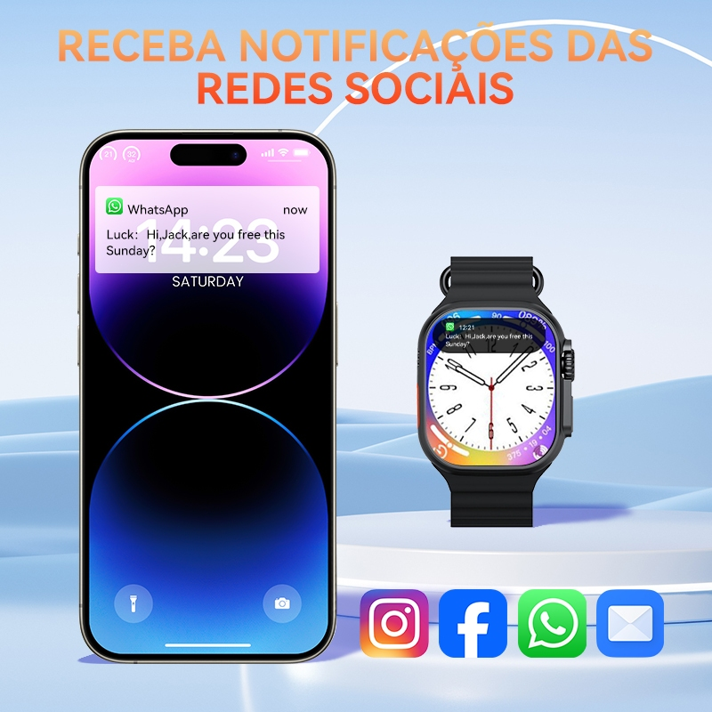 Smartwatch 10 Ultra Calculadora Cardíaca Monitoramento Da Frequência Relógio Inteligente