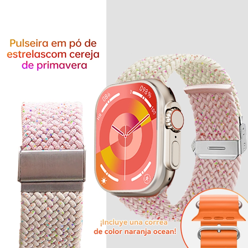 Smartwatch 10 Ultra Calculadora Cardíaca Monitoramento Da Frequência Relógio Inteligente