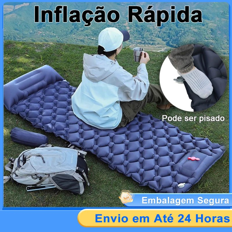 ColchãO Colchão Inflável De Acampamento Ao Livre Dormir Para Acampamento Com Travesseiro Almofada