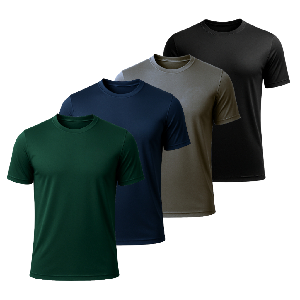Camiseta Masculina Dry Fit Básica Slim Fit com proteção UV para Treino e Dia a Dia ( ver kits )