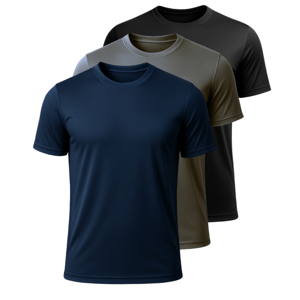 Camiseta Masculina Dry Fit Básica Slim Fit com proteção UV para Treino e Dia a Dia ( ver kits )