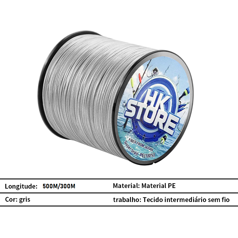 KIT 2 500M Mordida Previne Linha De Pesca Trançada 4 Fios Fio Trançado Multifilamento Para De Carpa/Japonês/PE
