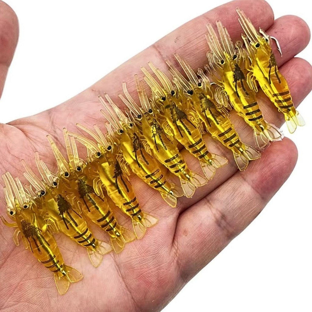 Iscas Artificiais Camarão Aromatizadas - Pintado, Robalo, Pacu, Corvina - Pesca Maritima e Agua doce