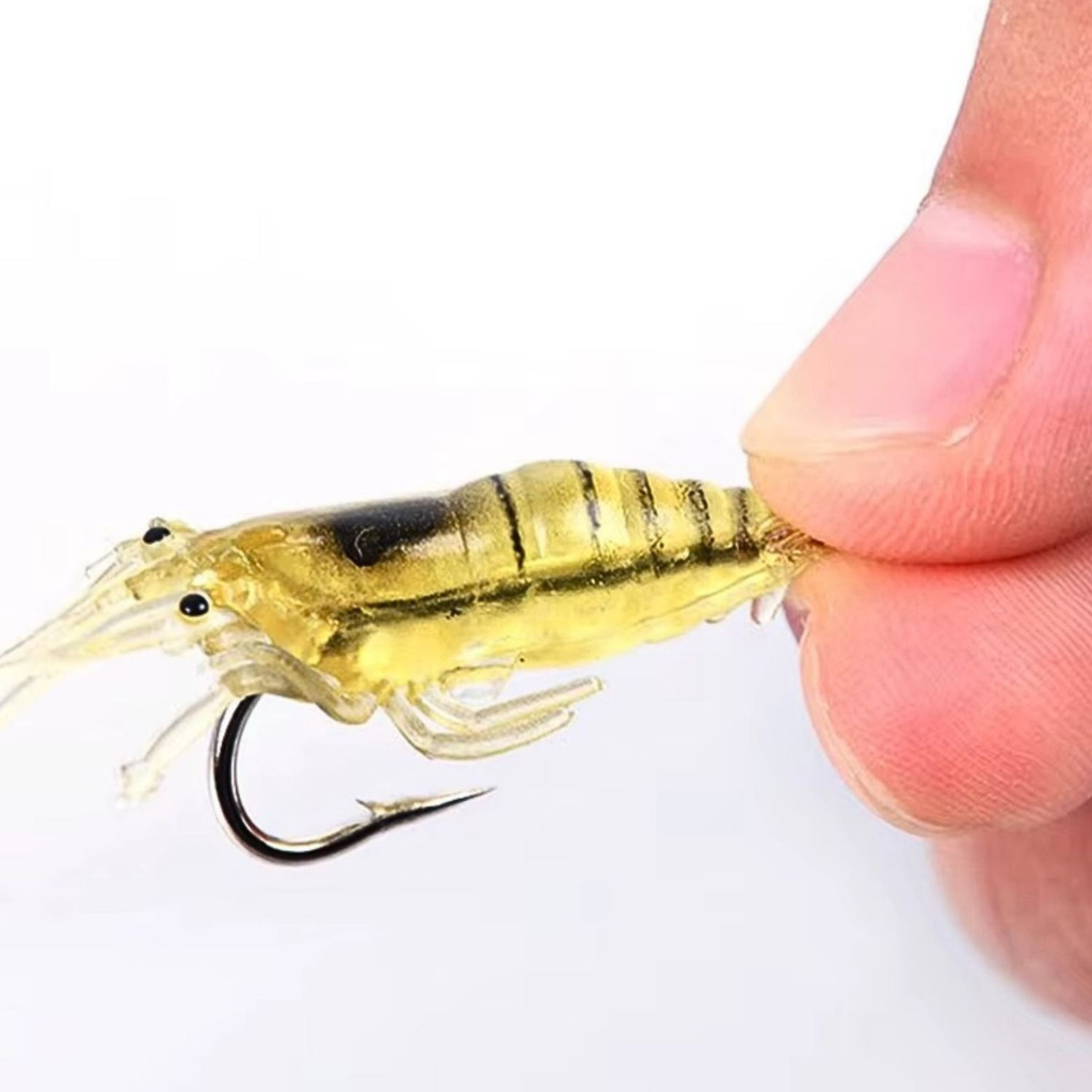 Iscas Artificiais Camarão Aromatizadas - Pintado, Robalo, Pacu, Corvina - Pesca Maritima e Agua doce