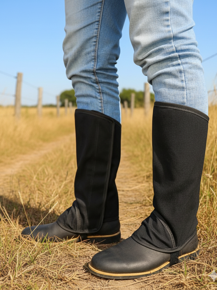 Par de Perneira De Lona Resistente Pernera Camuflada Proteção Trabalho Roça Montaria Impermeável