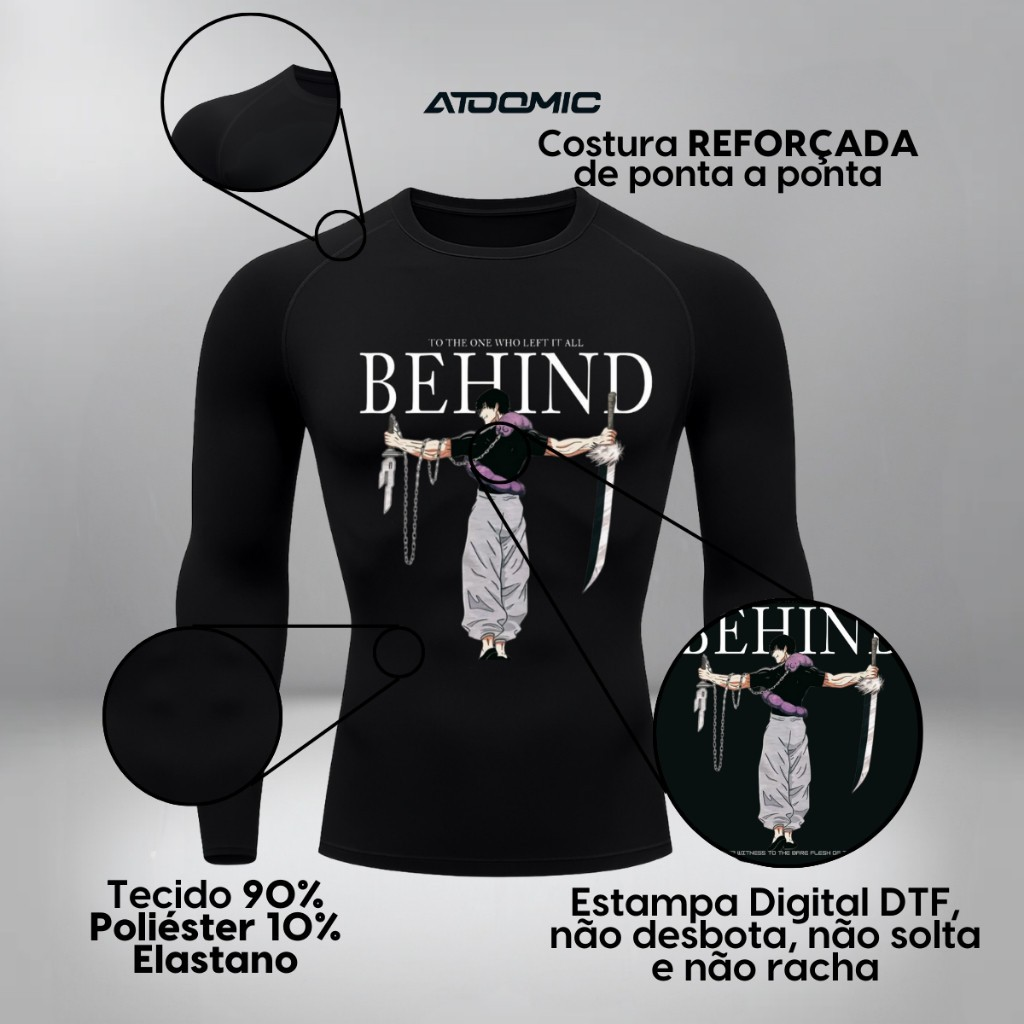 Kit 2 Camisetas Compressão Manga Longa Heróis Batman e Homem Aranha Camisa Proteção UV Masculina