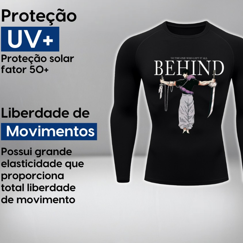 Kit 2 Camisetas Compressão Manga Longa Heróis Batman e Homem Aranha Camisa Proteção UV Masculina