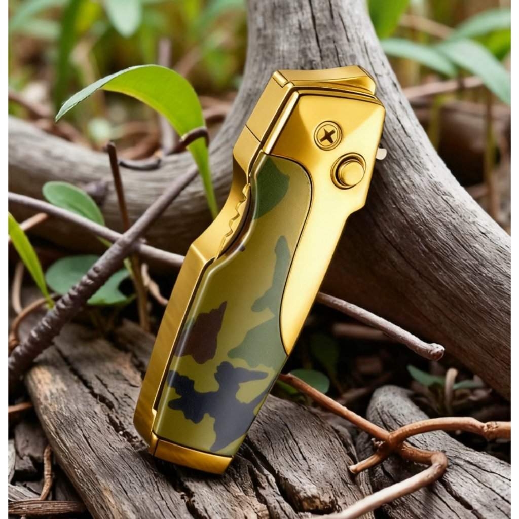 Acendedor Multifuncional à Prova de Vento com Abridor de Garrafas Canivete Camping Dobrável(sem gas)