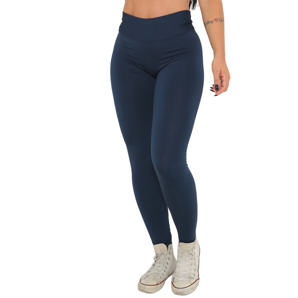 Kit 3 Calça Leg Legging Premium Suplex Levanta Bumbum