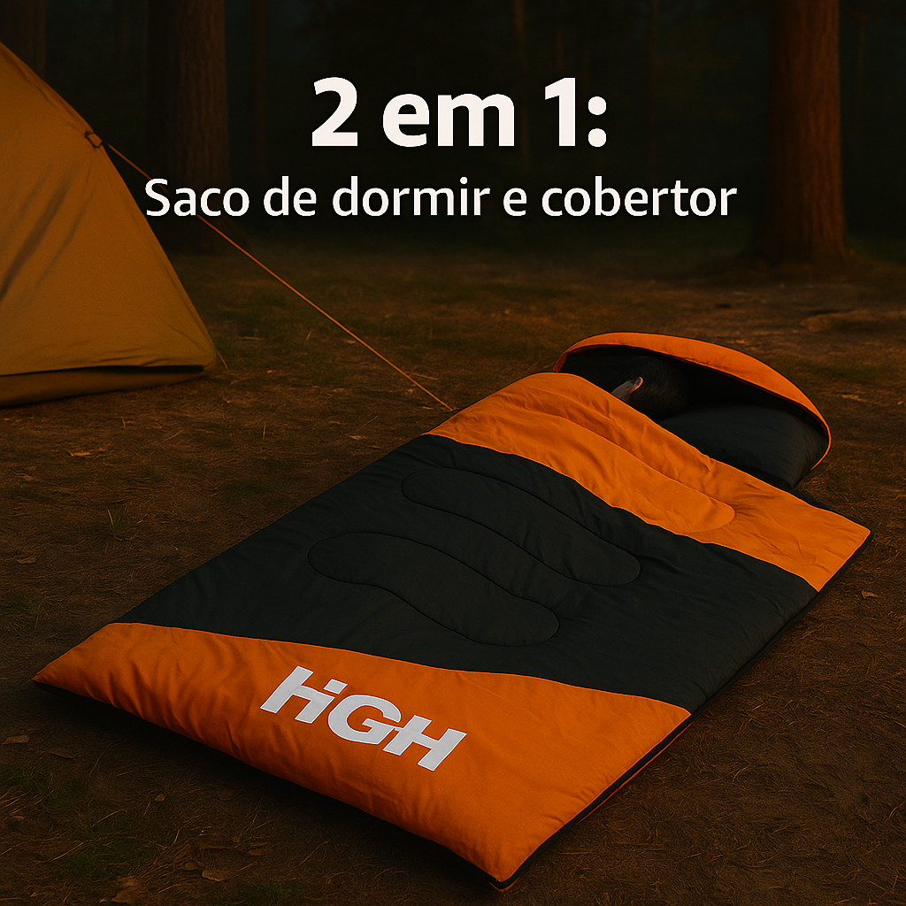 Saco De Dormir Com Capuz 2 em 1 Praia Acampamento Camping